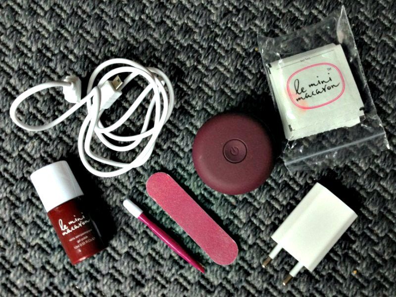 Kit manucure semi permanent le mini macaron cassis