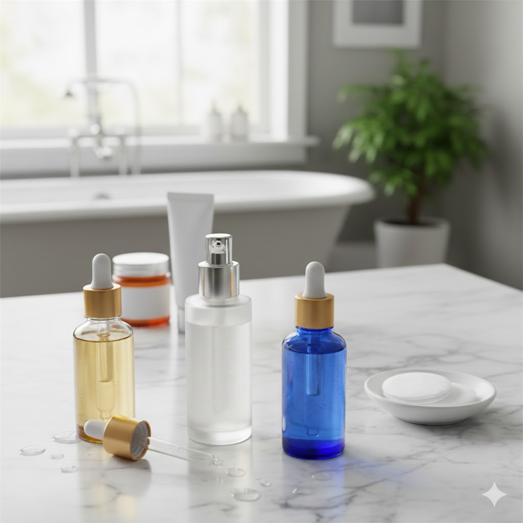 serum visage salle de bain